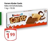 Kinder Cards im Angebot bei GLOBUS in Rüsselsheim Kinder Cards Angebote von Ferrero bei GLOBUS Rüsselsheim für 1,99 €