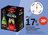 Vin mousseux brut blanc de blancs - CHARLES VOLNER en promo chez E.Leclerc Cahors à 17,22 €