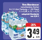 Mineralwasser Angebote von Vitrex bei EDEKA Leipzig für 3,49 €