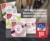 Delikatess Bierwurst im Angebot bei Marktkauf in Heilbronn Delikatess Bierwurst Angebote von Gut & Günstig bei Marktkauf Heilbronn für 1,02 €