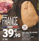 Promo Foie gras de canard cru extra à 39,90 € dans le catalogue Intermarché Super à Jurançon