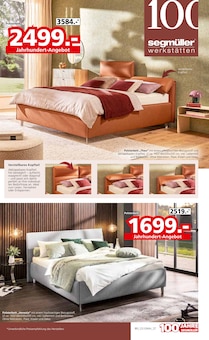 Bett im Segmüller Prospekt "Wohndesign - Inspirierende Ideen für ihr Zuhause" mit 20 Seiten (Heilbronn)