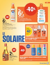 Promos Protection Solaire dans le catalogue "LA BEAUTÉ À PRIX E.LECLERC" de E.Leclerc à la page 17