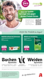mea - meine apotheke Apotheken Prospekt der aktuellen Woche mit 4 Seiten, gültig von 01.08.2026 bis 31.08.2026, in Tessin und Umgebung Aktueller mea - meine apotheke Apotheken Prospekt in Tessin und Umgebung, "Unsere August-Angebote" mit 4 Seiten, 01.08.2026 - 31.08.2026