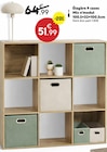 Étagère 9 cases Mix n'modul 100.5×32×100.5cm à 51,99 € dans le catalogue Maxi Bazar