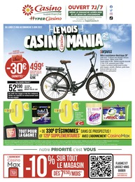 Prospectus Casino Supermarchés en cours, "Le mois Casinomania", 30 pages