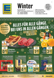 EDEKA Prospekt der Woche "Aktuelle Angebote" Seite 1, 16.12.2024 bis 24.12.2024 für Sprockhövel Aktueller EDEKA Prospekt "Aktuelle Angebote" Seite 1 von 28 Seiten für Sprockhövel
