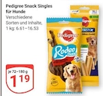 Snack Singles für Hunde Angebote von Pedigree bei GLOBUS Hofheim für 1,19 €