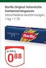 Original italienische Hartweizenteigwaren im Angebot bei GLOBUS in Hoyerswerda Original italienische Hartweizenteigwaren Angebote von Barilla bei GLOBUS Hoyerswerda für 0,88 €