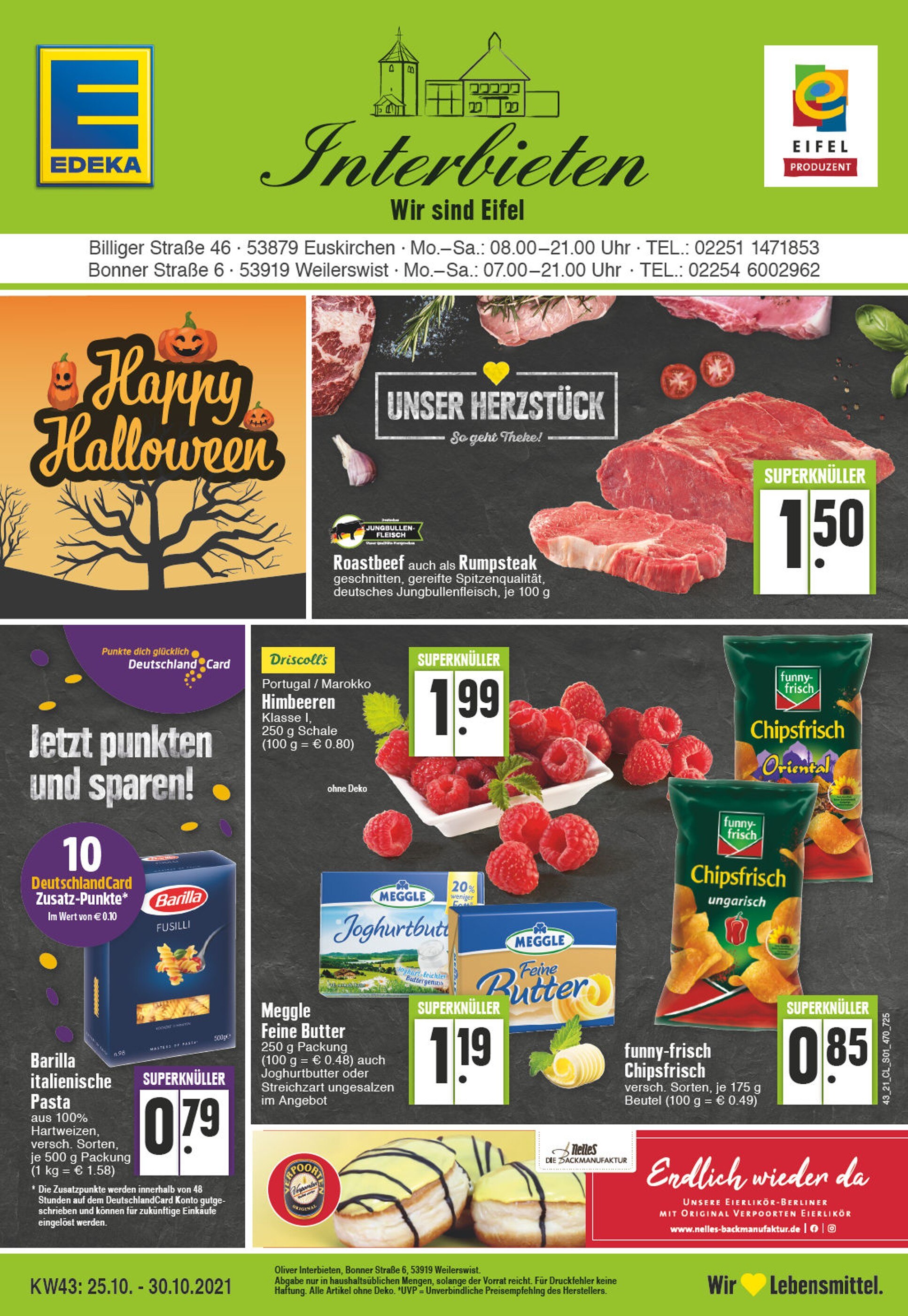 EDEKA Prospekt für Weilerswist mit 24 Seiten EDEKA Prospekt für Weilerswist: "Aktuelle Angebote", 24 Seiten, 25.10.2021 - 30.10.2021