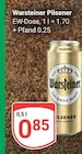 Aktuelle Warsteiner Angebote bei GLOBUS in Oberursel (Taunus) Aktuelles Pilsener Angebot bei GLOBUS in Oberursel (Taunus) ab 0,85 €