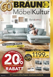 BRAUN Möbel-Center Möbel & Einrichtung Prospekt der aktuellen Woche mit 12 Seiten, gültig von 28.03.2026 bis 18.04.2026, in Dornhan und Umgebung Aktueller BRAUN Möbel-Center Möbel & Einrichtung Prospekt in Dornhan und Umgebung, "DEN PASSENDEN BLICKFANG FINDEN SIE BEI BRAUN" mit 12 Seiten, 28.03.2026 - 18.04.2026