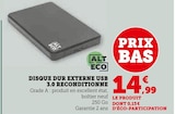 Disque dur externe USB 3.0 reconditionné à Hyper U dans Parthenay Disque dur externe USB 3.0 reconditionné à Hyper U dans Parthenay