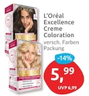 Excellence Creme Coloration von L'Oréal für 5,99 € bei budni im Angebot Excellence Creme Coloration von L'Oréal im aktuellen budni Prospekt