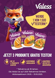 Valess Prospekt: "Jetzt 3 Produkte gratis testen", 1 Seite, 05.05.2025 - 31.05.2025