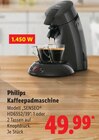 Kaffeepadmaschine Angebote von Philips bei Lidl Magdeburg für 49,99 €