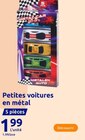 Petites voitures en métal - METALCAR en promo chez Action Calais à 1,99 €