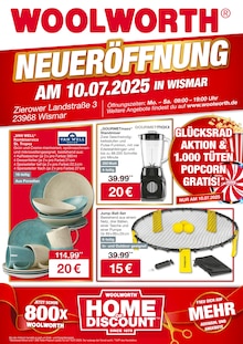 Aktueller Woolworth Prospekt "NEUERÖFFNUNG IN WISMAR" Seite 1 von 8 Seiten für Wismar