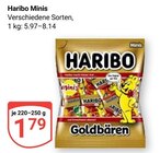 Aktuelle Haribo Angebote bei GLOBUS in Siegen (Universitätsstadt) Aktuelles Minis Angebot bei GLOBUS in Siegen (Universitätsstadt) ab 1,79 €