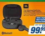 True Wireless Kopfhörer LIVE PRO 2 TWS schwarz Angebote von JBL bei HEM expert Ludwigsburg für 99,99 €