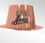 Le chapeau "Bonne année" en promo chez Bazarland Perpignan à 0,79 €