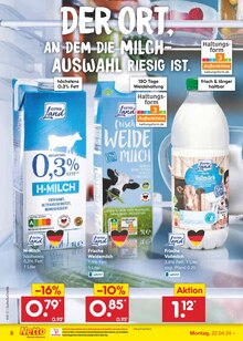 Milch im Netto Marken-Discount Prospekt "Aktuelle Angebote" mit 51 Seiten (Chemnitz)