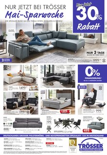 Couch im Trösser - Der Polstermöbel-Spezialist Prospekt "GROSSE MAI-Sparwoche" mit 2 Seiten (Koblenz)