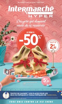 Prospectus Intermarché de la semaine "Des prix qui donnent envie de se resservir" avec 1 pages, valide du 19/03/2024 au 01/04/2024 pour Villers-lès-Nancy et alentours
