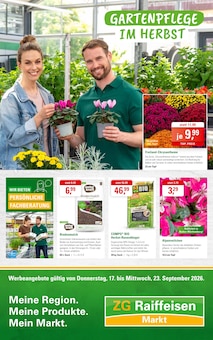 ZG Raiffeisen Prospekt GARTENPFLEGE IM HERBST mit 8 Seiten