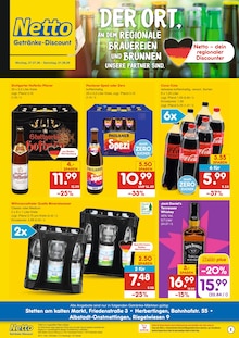 Coca Cola im Netto Marken-Discount Prospekt "DER ORT, AN DEM DU IMMER AUSGEZEICHNETE PREISE FINDEST." mit 2 Seiten (Albstadt)