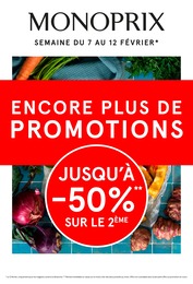 Catalogue Monoprix "Encore plus de promotions", 6 pages, 07/02/2023 - 12/02/2023 Prospectus Monoprix "Encore plus de promotions", 6 pages, 07/02/2023 - 12/02/2023