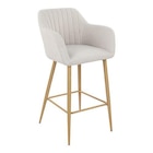 Promo Tabouret de bar Calandro beige H. 99,5 cm à 67,42 € dans le catalogue Castorama à Marseille