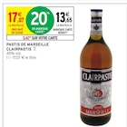 Pastis de Marseille - Clairpastis en promo chez Intermarché Hyper Versailles à 13,65 €