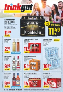 Trinkgut Prospekt der Woche "Aktuelle Angebote" Seite 1, 10.08.2026 bis 15.08.2026 für Bad Münstereifel Aktueller Trinkgut Prospekt "Aktuelle Angebote" Seite 1 von 10 Seiten für Bad Münstereifel