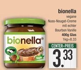 vegane Nuss-Nougat-Creme mit echter Bourbon Vanille von bionella im aktuellen EDEKA Prospekt für 3,33 €