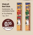 Beef Stick Hundesnacks im V-Markt Prospekt Beef Stick Hundesnacks von Vitakraft im aktuellen V-Markt Prospekt für 0,35 €