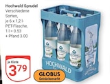 Sprudel Angebote von Hochwald bei GLOBUS Völklingen für 3,79 €