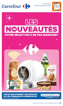 Catalogue de la semaine "LES NOUVEAUTÉS" avec 1 pages, valide du 01/09/2026 au 28/09/2026 pour Champs-sur-Marne et alentours Prospectus de la semaine "LES NOUVEAUTÉS" avec 1 pages, valide du 01/09/2026 au 28/09/2026 pour Champs-sur-Marne et alentours