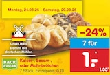 Kaiser-, Sesam-, oder Mohnbrötchen Angebote von BACKSTUBE bei Netto Marken-Discount Bonn für 1,00 €