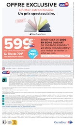 Prix et réduction Ordinateur Apple dans le prospectus Carrefour en cours Offre Ordinateur Apple dans le catalogue Carrefour du moment à la page 28