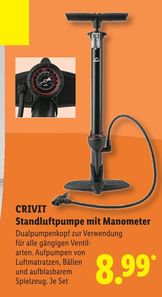 Standluftpumpe mit Manometer
