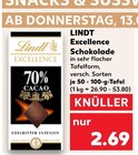 Aktuelles Excellence Schokolade Angebot bei Kaufland in Bergisch Gladbach ab 2,69 €