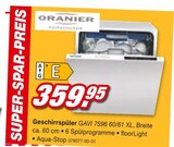 Geschirrspüler GAVI 7596 60/61 XL Angebote von Oranier bei Möbel AS Rastatt für 359,95 €