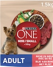 Croquettes pour chien mini adulte au bœuf et au riz - Purina One - Intermarché Hyper à Versailles Croquettes pour chien mini adulte au bœuf et au riz - Purina One en promo chez Intermarché Hyper Versailles à 3,36 €