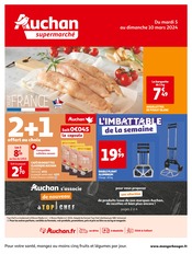 Promo Doudoune Homme dans le catalogue Auchan Supermarché du moment à la page 1