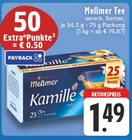 Tee Kamille im Angebot bei EDEKA in Wermelskirchen Tee Kamille Angebote von Meßmer bei EDEKA Wermelskirchen für 1,49 €