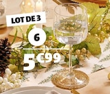 3 verres à vin en promo chez Gifi 3 verres à vin dans le catalogue Gifi