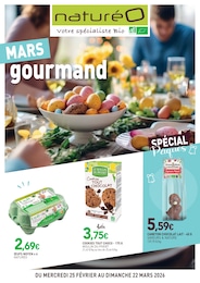 Prospectus NaturéO à La Patte d'Oie: "MARS gourmand", 24} pages, 25/02/2026 - 22/03/2026