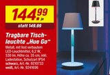 Tragbare Tischleuchte Hue Go im toom Baumarkt Prospekt Tragbare Tischleuchte Hue Go von im aktuellen toom Baumarkt Prospekt für 144,99 €