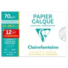 Pochette de 15 feuilles de papier calque A4 Clairefontaine 21 x 297 cm Transparent - Clairefontaine à 1,89 € dans le catalogue Fnac